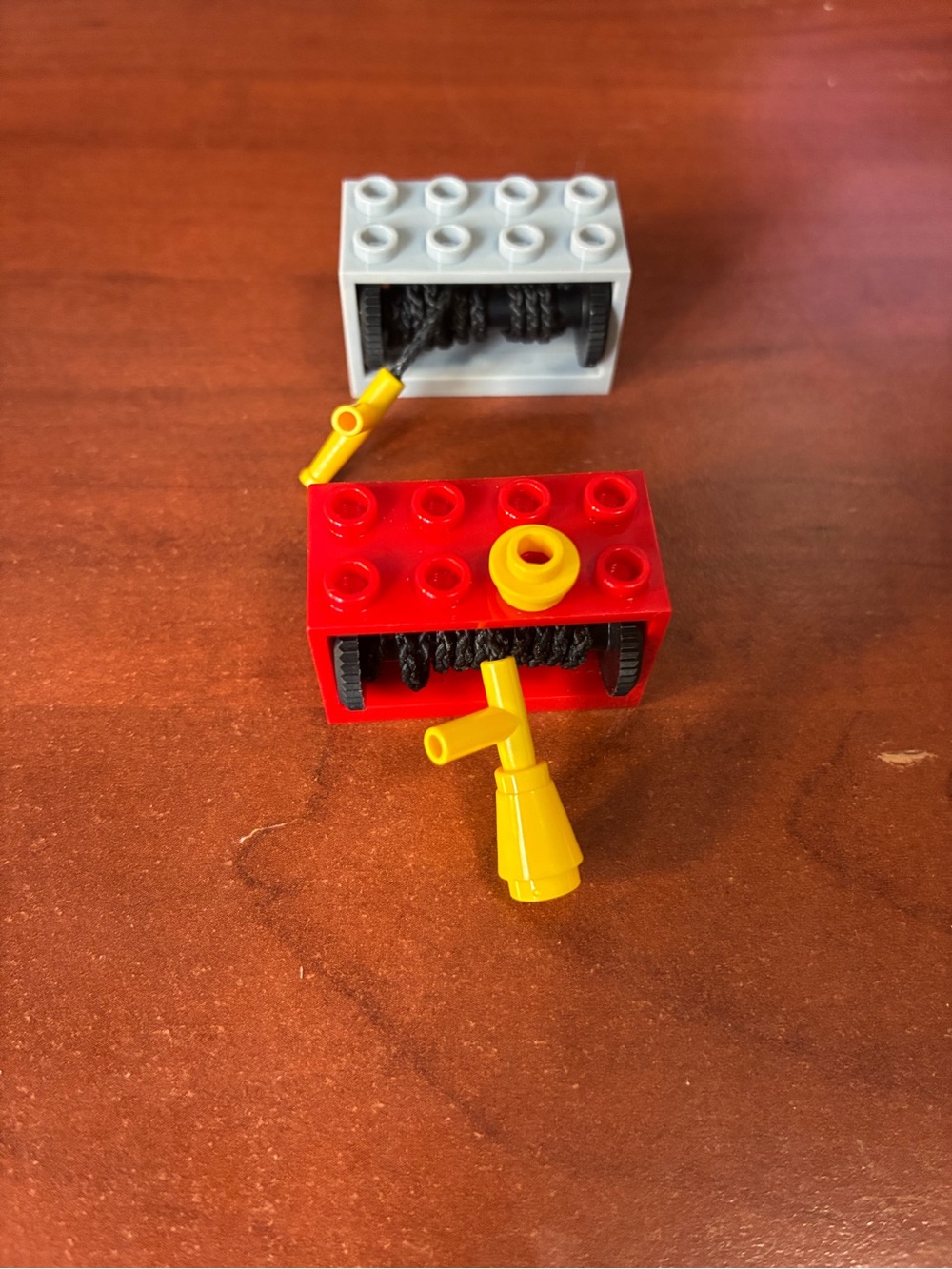 LEGO Kids Toy Windlass Reel Set - Red & Light Gray with Yellow Handle